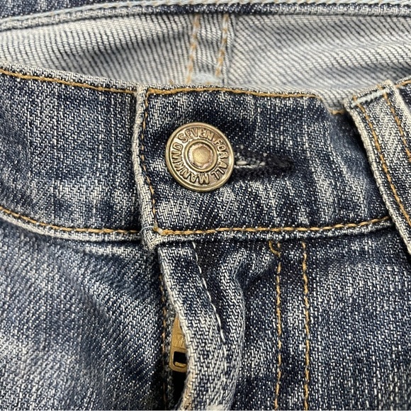 7 For All Mankind Cutoff Burmuda Jean Shorts - Picture 5 of 13